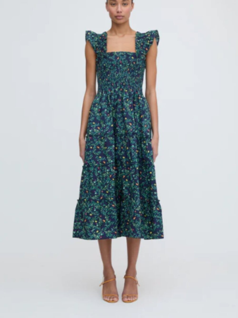 Hill House Ellie Nap Dress sz M Midnight Garden Poplin